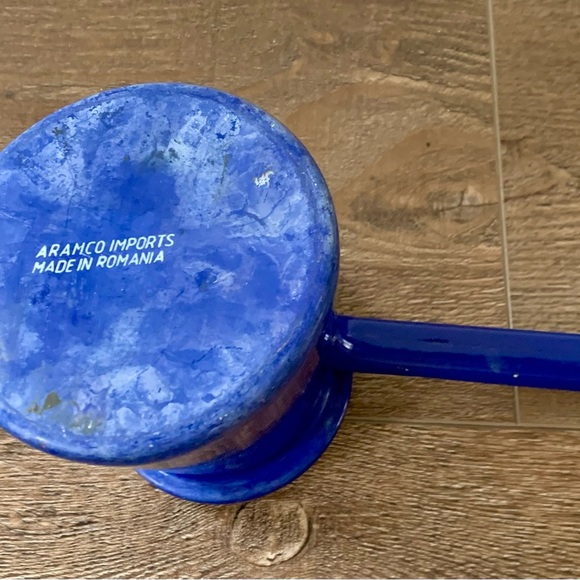 Vintage Blue Enamelware Coffee Pot Romania - Picture 4 of 12